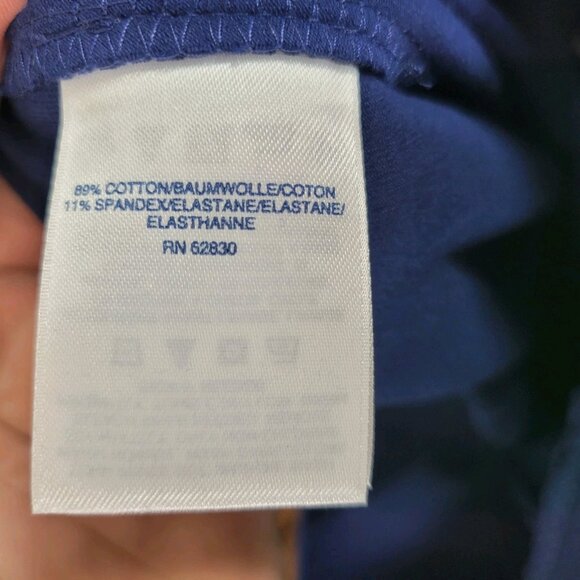 Lands End XL 18 Pull On Stretch Waist Athleasure Wide Leg Leggings Pants Navy - Picture 6 of 6